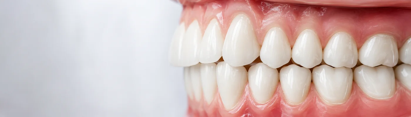 Adult teeth showing the first and second premolars
